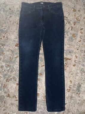 Paige Dark Blue Slim Straight Jeans